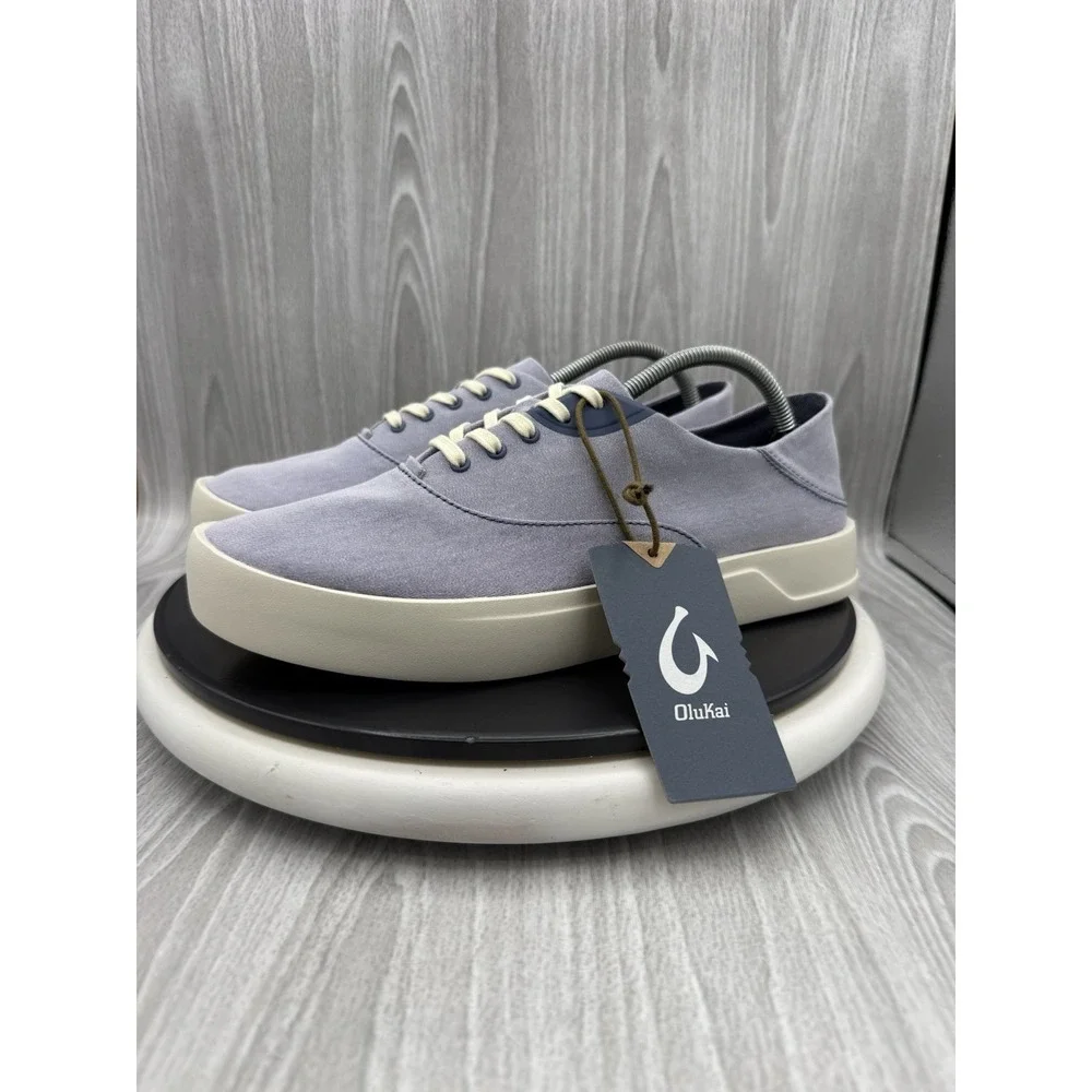 Olukai Tradewind Mens Size 10 Navy Purple Casual Canvas Shoes Lightweight NEW